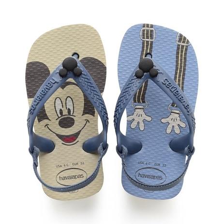 Sandalia chinelo new baby disney mickey -havaianas - bege palha Menor preço em Sandalia chinelo new baby disney mickey -havaianas - bege palha