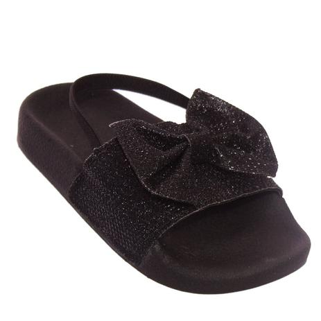 Sandalia Chinelo Slide criança infantil Feminina meninas preta Glitter -  Isaac - Chinelo Infantil - Magazine Luiza