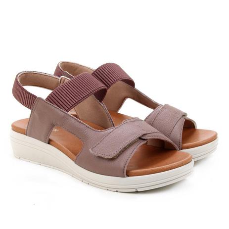 sandalia couro usaflex
