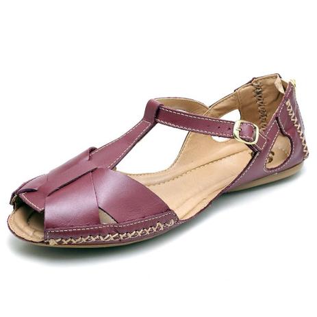 calçados de couro feminino