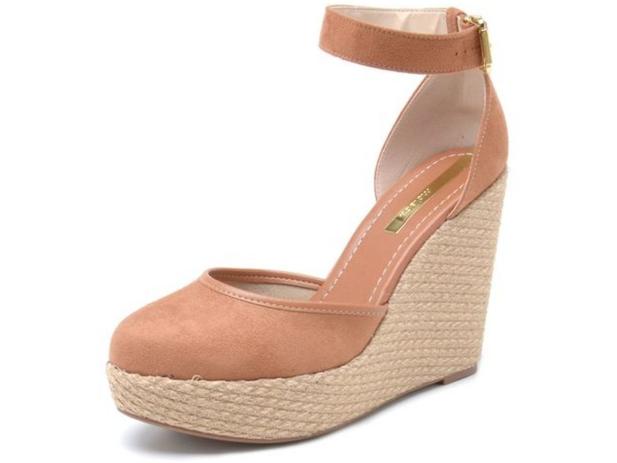 sandália espadrille anabela moleca