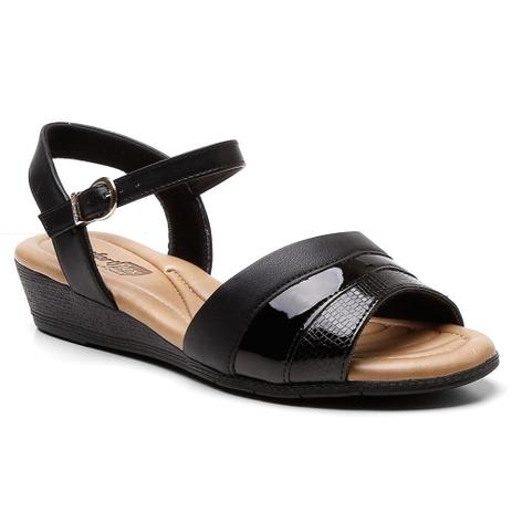 sandalia comfortflex preta