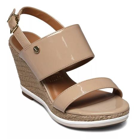 sandália vizzano plataforma bege