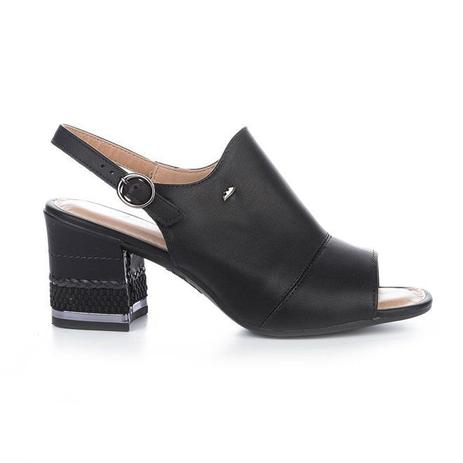 sandalia ankle boot salto medio