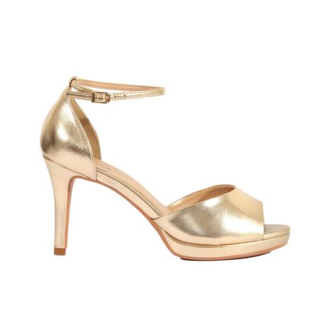 sandália meia pata salto médio