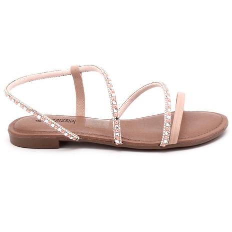 Sandália Feminina Mississipi Rasteira com Tiras de Brilho - Sandália  Feminina - Magazine Luiza