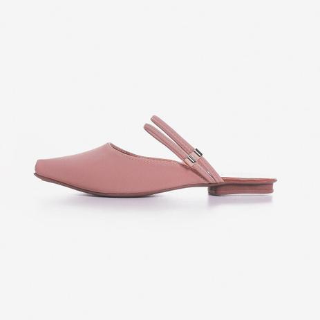 Sandália Mule Salto Baixo Nobuck Estampa Bege | Schutz