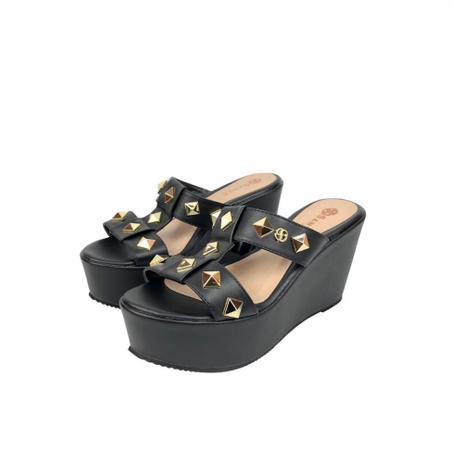 Sandália Feminina Plataforma Salto Médio Strass - Sante Shoes - Sandália  Feminina - Magazine Luiza