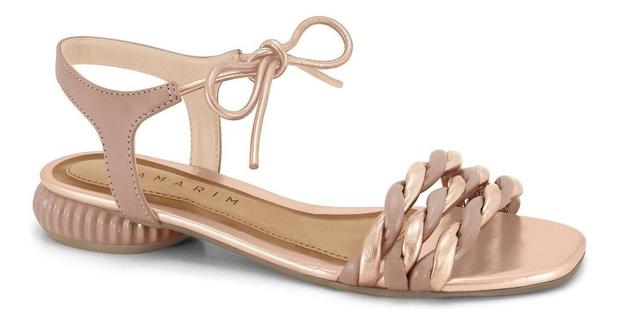 Sandália Feminina Ramarim Salto Baixo De Amarrar cor Amendoa - Sandália  Feminina - Magazine Luiza