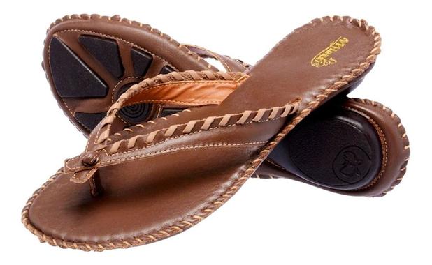 sandalia marrom feminina