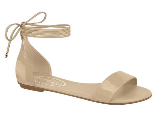 Sandália Feminina Rasteira Tiras Amarração Beira Rio 8409.102 - Rasteirinha  Feminina - Magazine Luiza