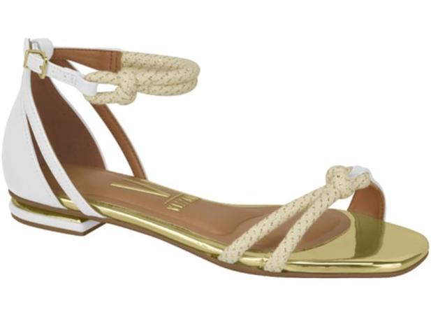 sandália rasteira corda vizzano