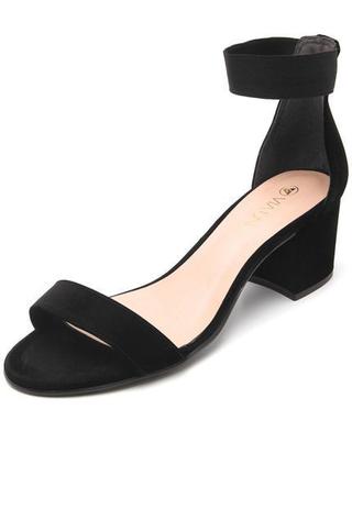 sandália feminina salto alto via uno