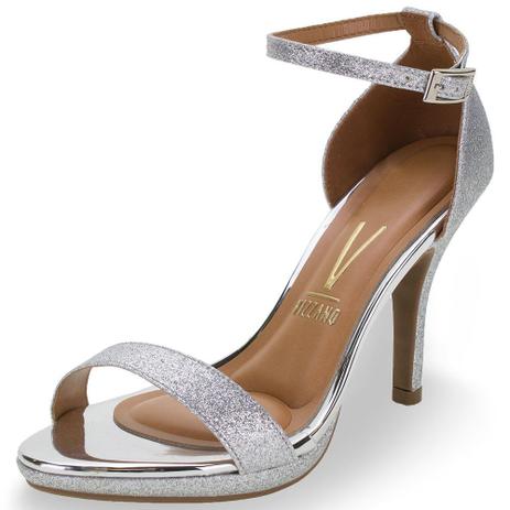 sandália feminina salto alto vizzano