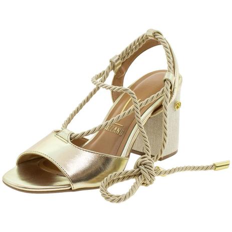 sandália feminina salto alto vizzano