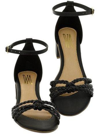 Sandalia Feminina Salto Baixo Grosso Social Confortável V.a. - VIA ANGEL - Sandália  Feminina - Magazine Luiza