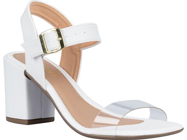 Sandália Feminina Salto Bloco Bico Quadrado Transparente - Domidona - Sandália  Feminina - Magazine Luiza