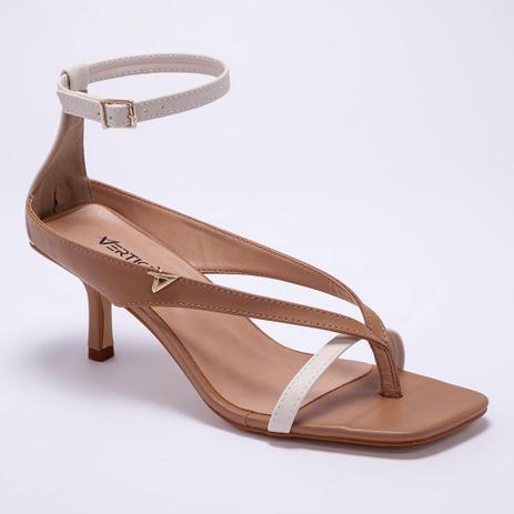 Sandália Feminina Salto Fino Médio Tornozeleira - Light Tan - Vértice -  Sandália Feminina - Magazine Luiza