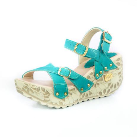 Sandália Feminina Top Franca Shoes Plataforma Anabela Verde - Sandália  Feminina - Magazine Luiza