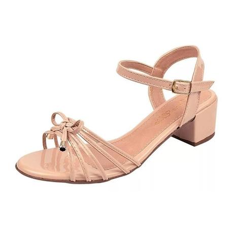 sandalia laço salto baixo