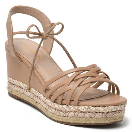 Sandália Feminina Via Marte Anabela com amarração 20-19701 - Sandália  Feminina - Magazine Luiza