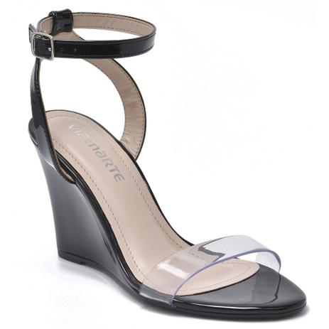 Sandália Feminina Anabela Espadrille Vinil Schutz S0118703810001 - Sapattu  Mania