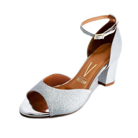 Sandália Feminina Vizzano Salto Médio REF: 6262406 Glitter - Sandália  Feminina - Magazine Luiza
