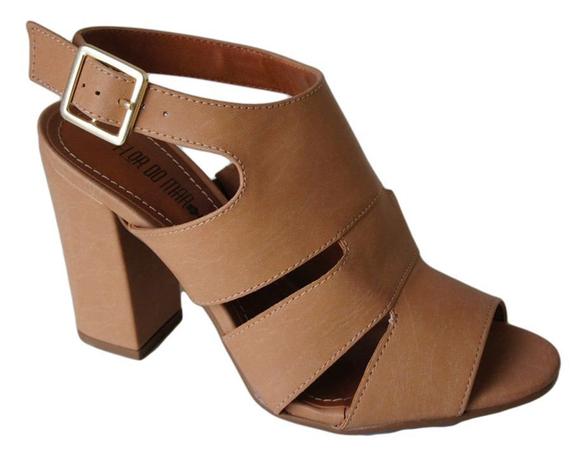 sandalia salto grosso gladiadora