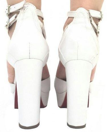 sandalia de tiras branca