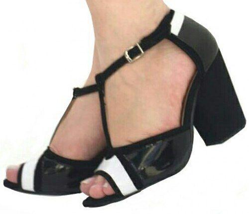 sandalia gladiadora salto grosso