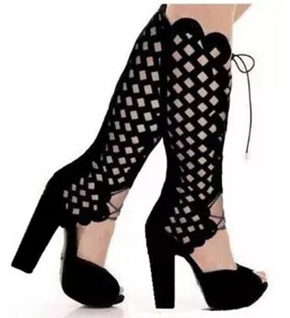 sandalia gladiadora salto grosso