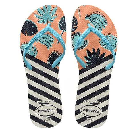 Sandália Havaianas Flat Mix Branco/Azul 35/36 Menor preço em Sandália Havaianas Flat Mix Branco/Azul 35/36