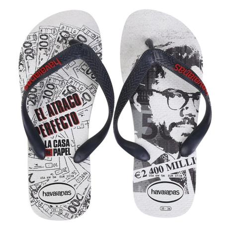 Sandália Havaianas Top Netflix La Casa de Papel Menor preço em Sandália Havaianas Top Netflix La Casa de Papel