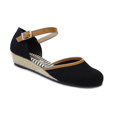 Sandalia infantil anabela 2165.301 - molekinha (02 - preto/camel Menor preço em Sandalia infantil anabela 2165.301 - molekinha (02 - preto/camel