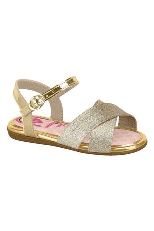 sandalia molekinha bebe dourada