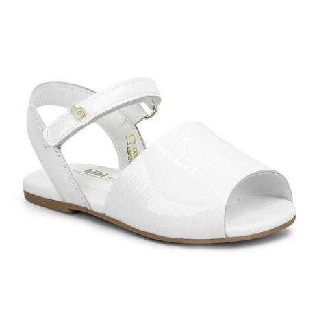 Sandália infantil branca brilho - Mini Belas