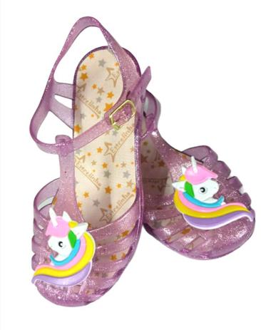 sandalia infantil estrelinha menina unicórnio rosa prata 27-28 - Sandália  Infantil - Magazine Luiza