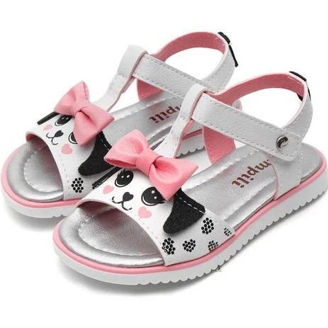 sandalia branca infantil feminina
