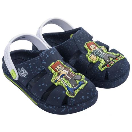 Sandalia Infantil Masculino Babuche Authentic Games Blocks - Grendene Kids  - Moda Infantil - Magazine Luiza