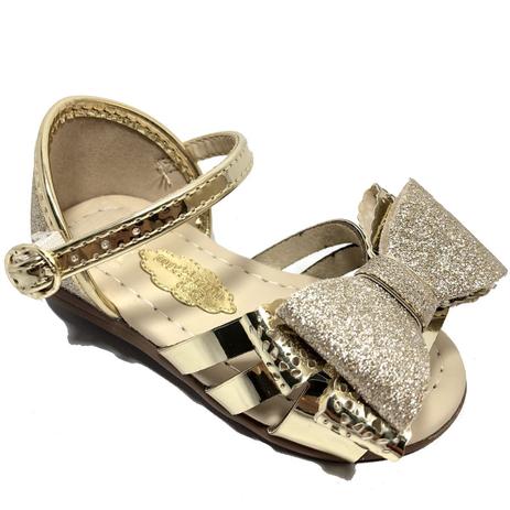 sandalia dourada molekinha