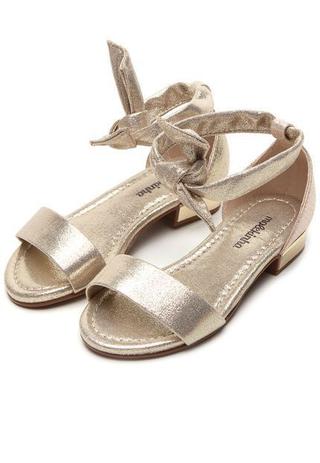 sandalia dourada infantil