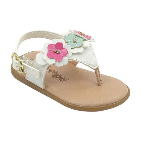 Sandalia infantil pé com pé nenem branco com flores - Sandália para Bebês -  Magazine Luiza