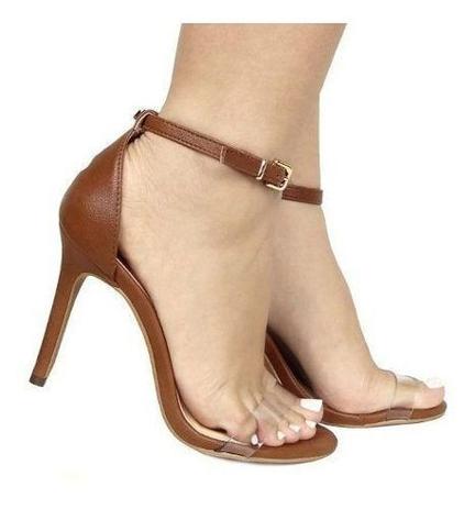 sandalia marrom feminina