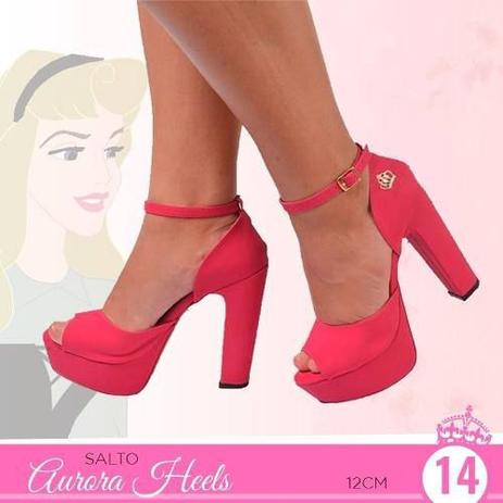 sandalia salto grosso pink