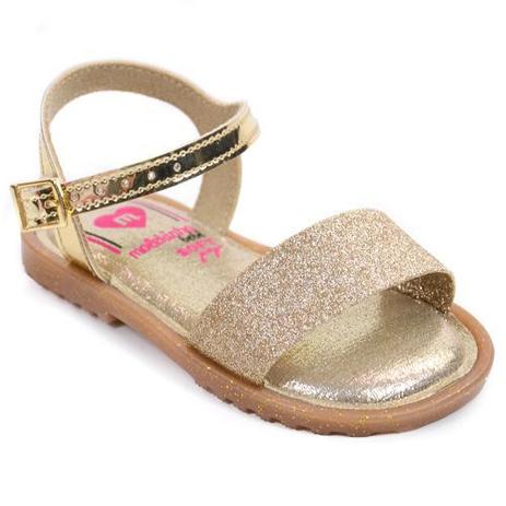 sandalia dourada molekinha
