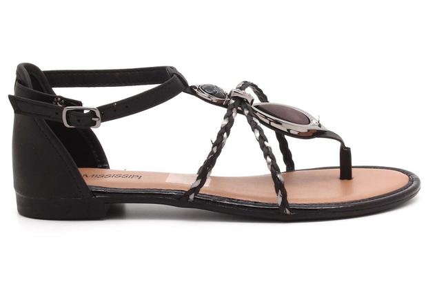 Sandália Mississipi Rasteira Beler Pedraria Feminina Q3172 - Rasteirinha  Feminina - Magazine Luiza