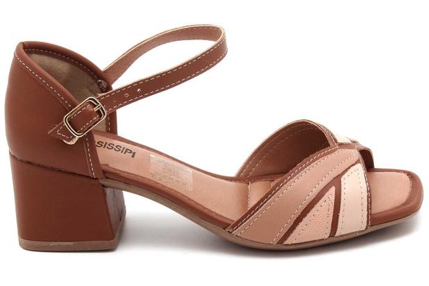Sandália Mississipi Salto Bloco Recortes Feminino Q4893 - Sandália Feminina  - Magazine Luiza