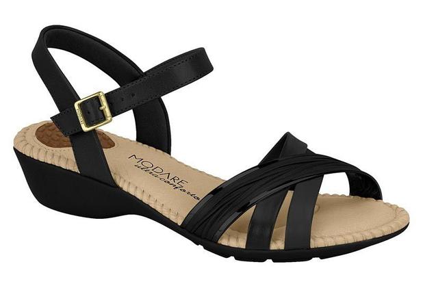 sandalia salto baixo confortavel