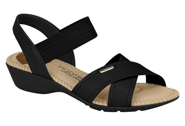 sandalia salto baixo confortavel