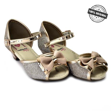 sandalia molekinha com glitter